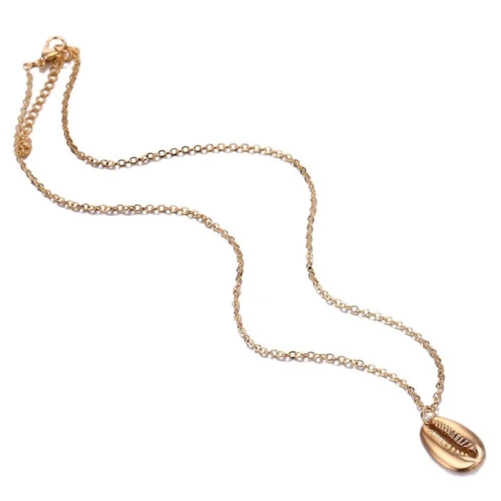 🎉Boho Seashell Necklace Pendant Gold Silver Color - Picture 2 of 7